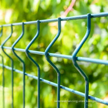 green or black 3D curved welded mesh fence